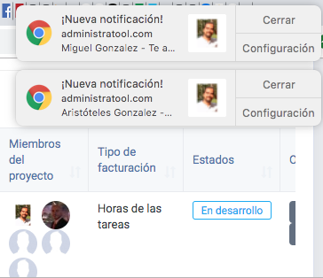 Notificaciones de Escritorio